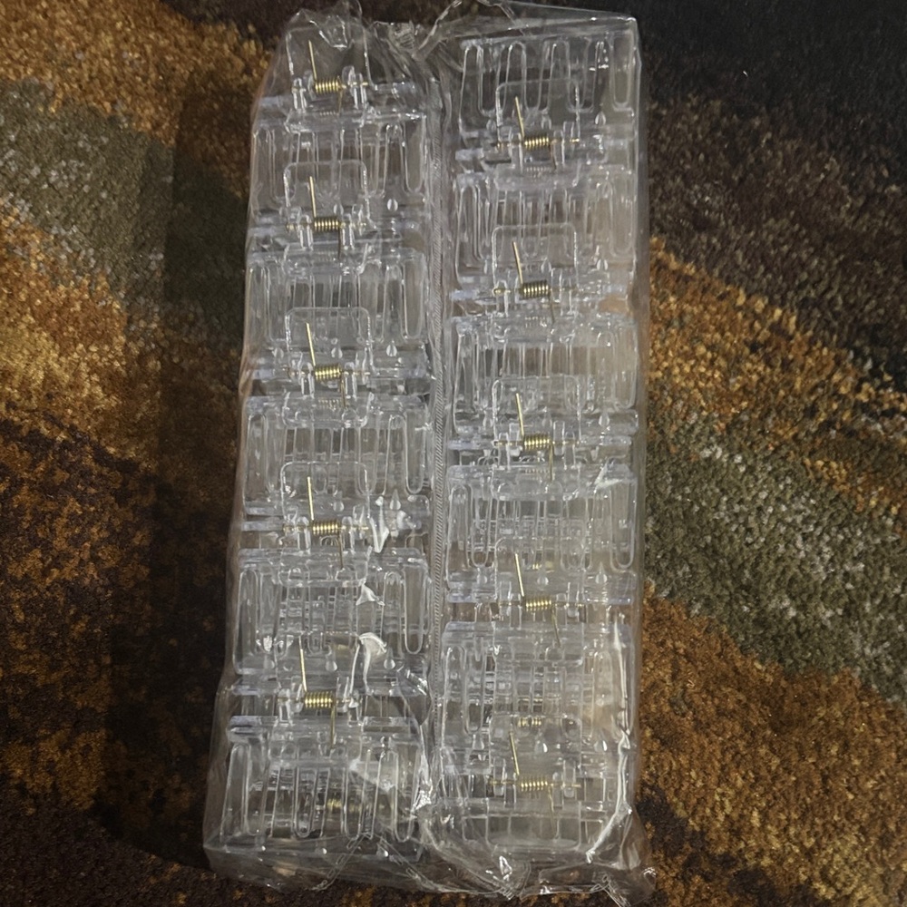 Clear Hair Claw Clips Set (20 hair claw clips each set)